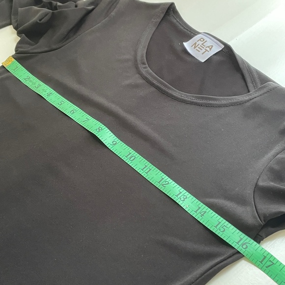 Planet by Lauren G  Mini Dress 1 Tunic Top Stretch Ruched Minimalist Effortless - Picture 11 of 14